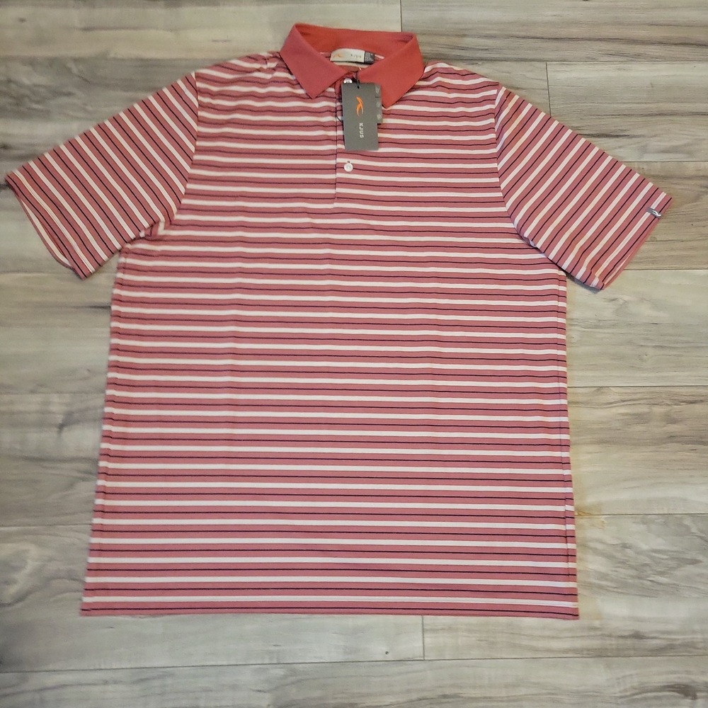 KJUS Luis Polo Shirt Mens 54/XL Stripe Performance Golf SS Comfort Fit NEW